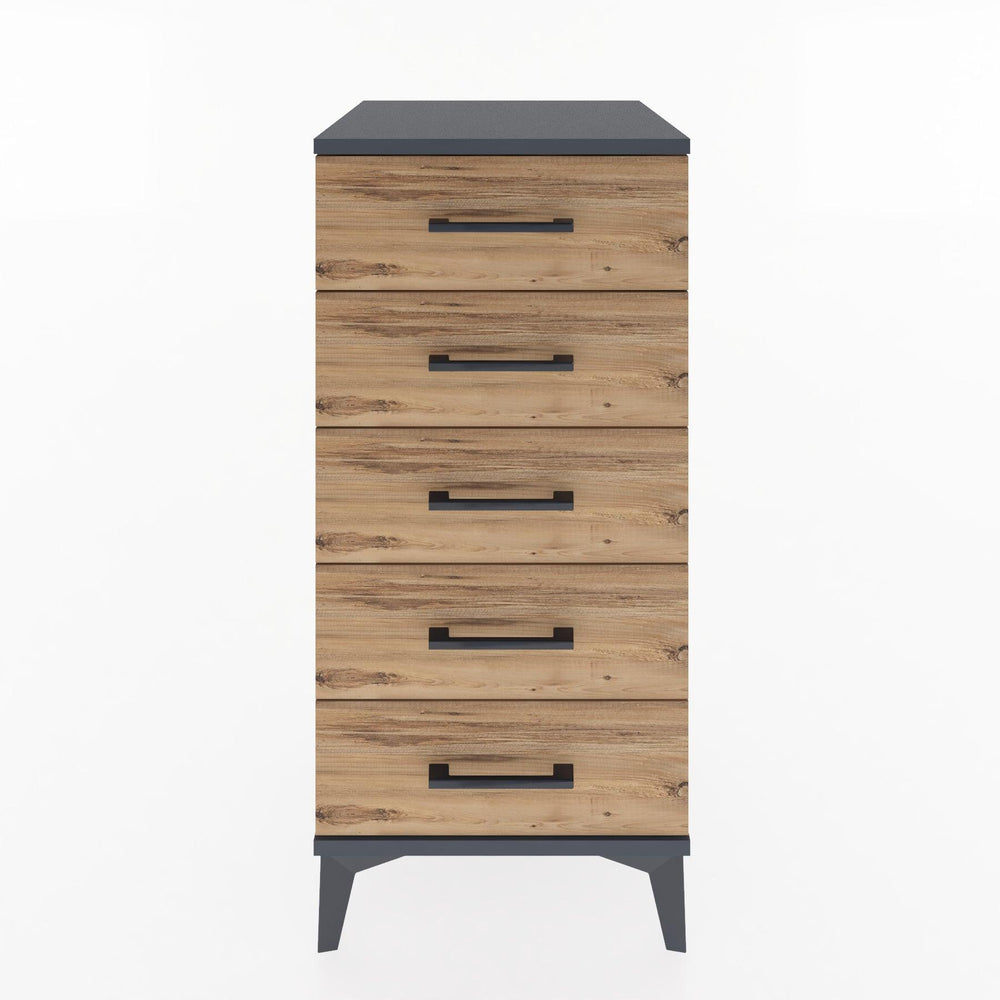 Woodntry Modular Nightstand Anthracite 44x44x84 cm Drawer C17-2