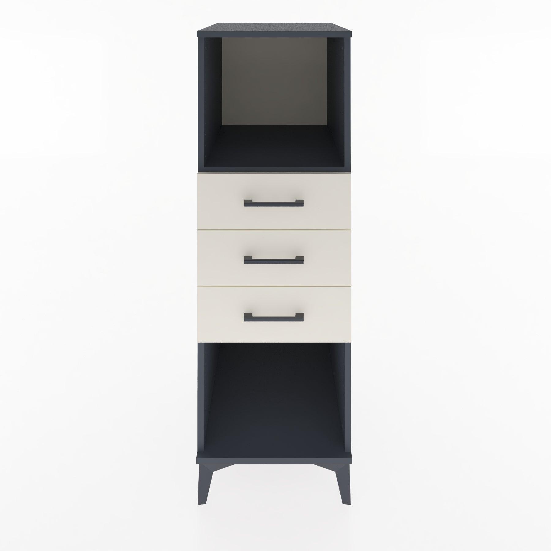 Woodntry Modular Cabinet Anthracite 44x30x122 cm with Drawers and Shelves CR117-2