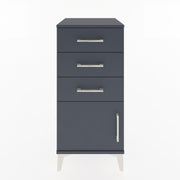 Woodntry Modular Nightstand Anthracite 44x44x84 cm with Cover and Drawer KC39-2