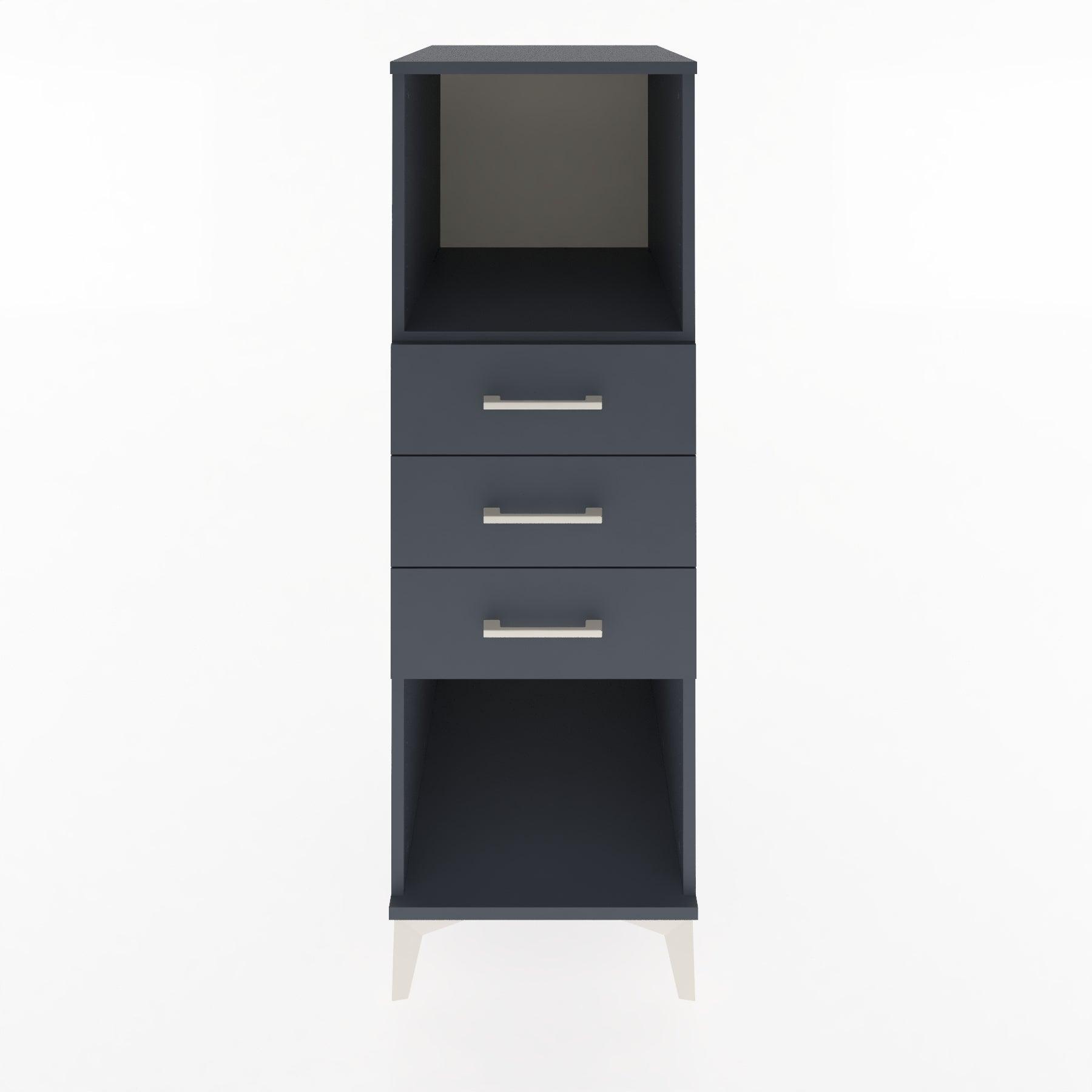 Woodntry Modular Cabinet Anthracite 44x30x122 cm with Drawers and Shelves CR117-2