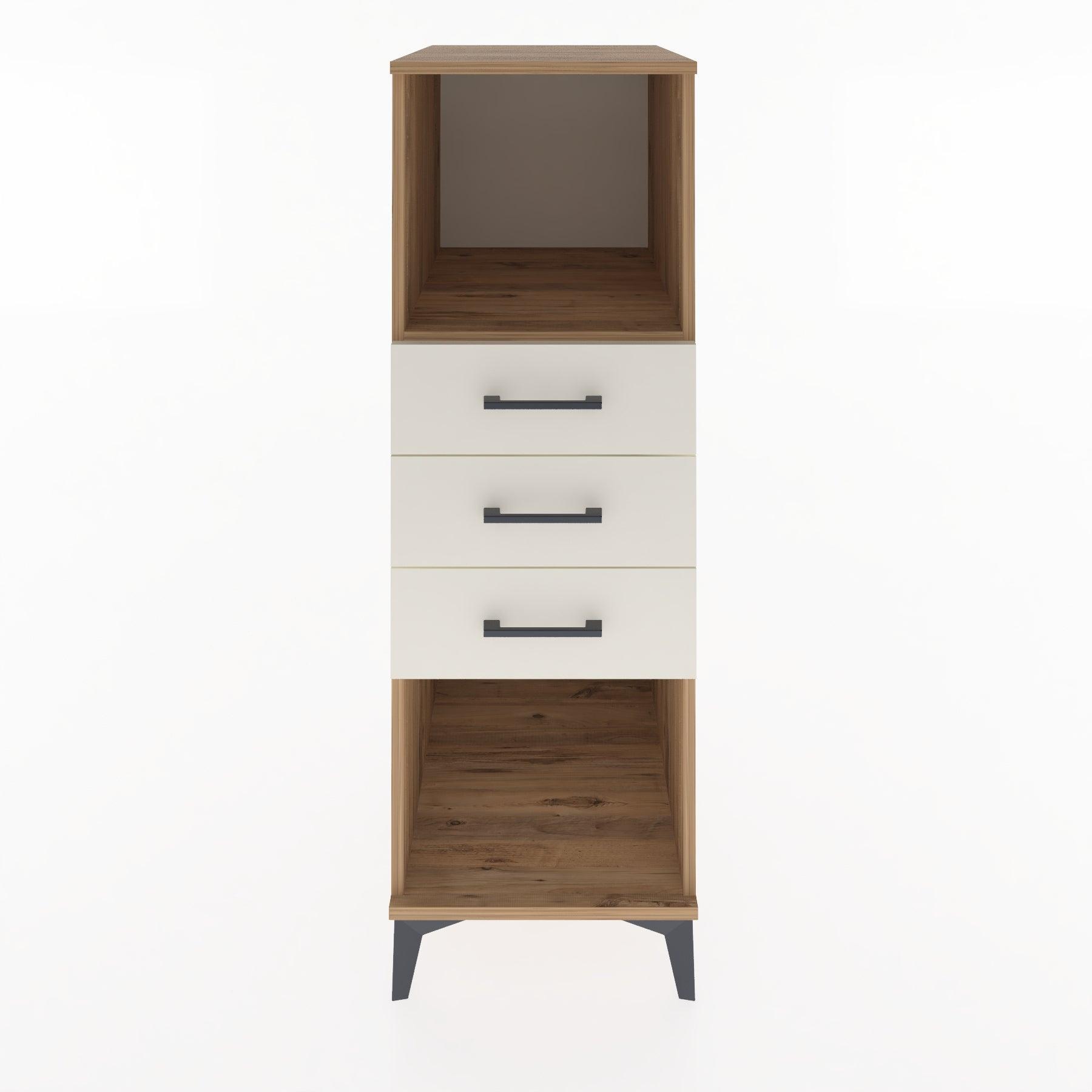Woodntry Modular Cabinet Pine 44x59x122 cm with Drawers and Shelves CR117-3