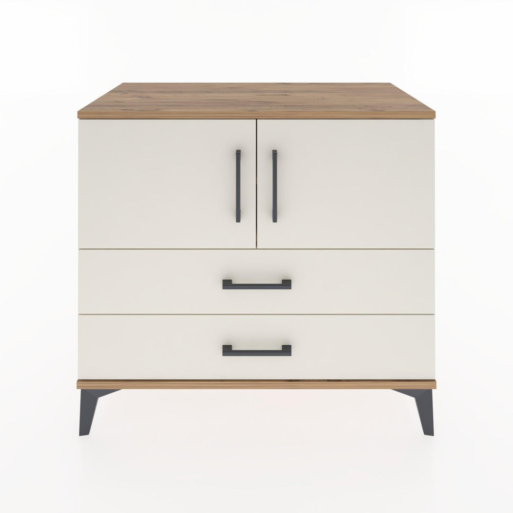 Woodntry Modüler Şifonyer Çam 88x44x68 cm Kapaklı ve Çekmeceli KC17-3