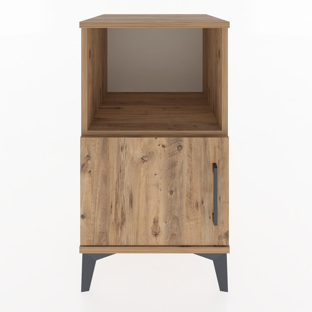 Woodntry Modular Nightstand Pine 44x44x68 cm with Cover and Shelf KR17-3