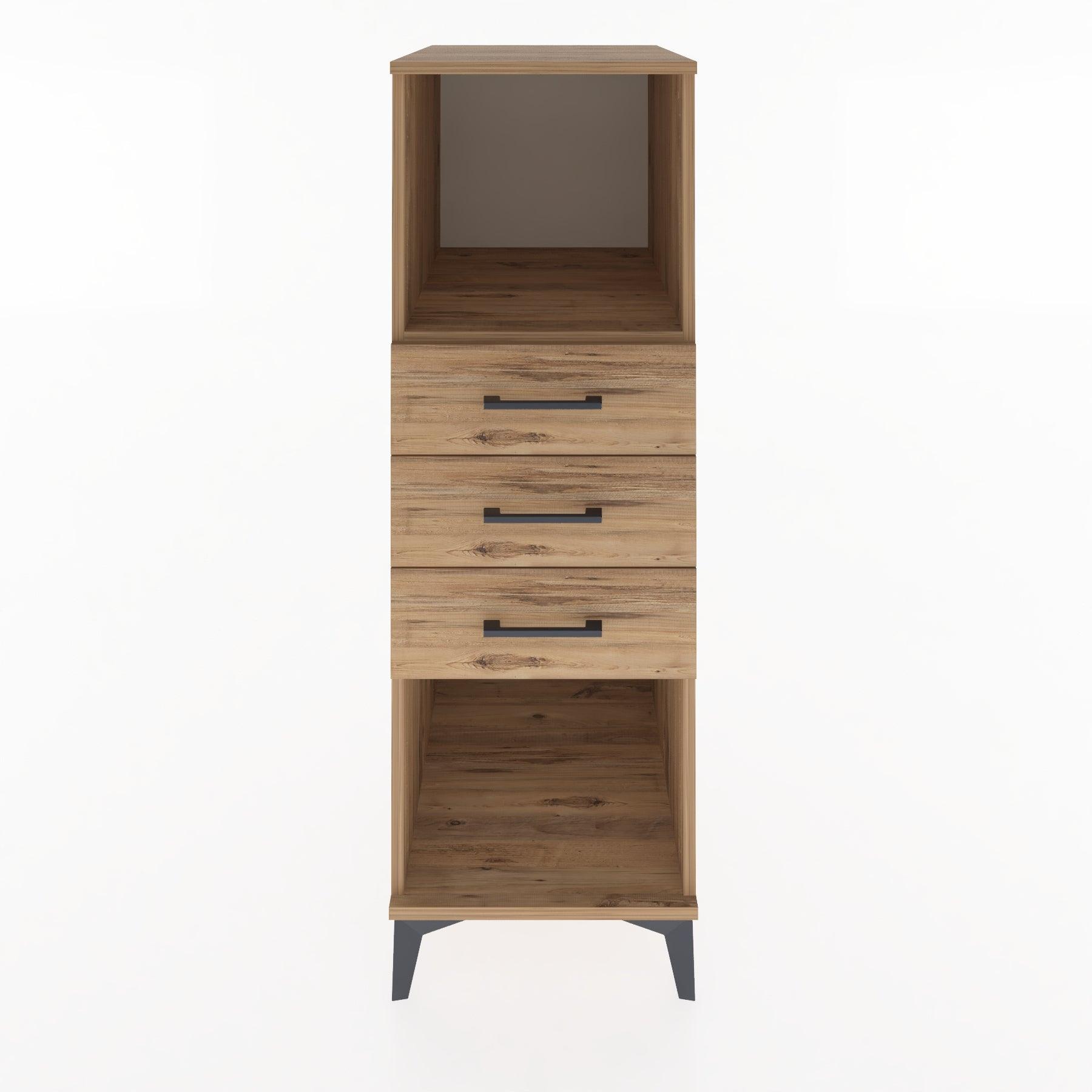Woodntry Modular Cabinet Pine 44x59x122 cm with Drawers and Shelves CR117-3