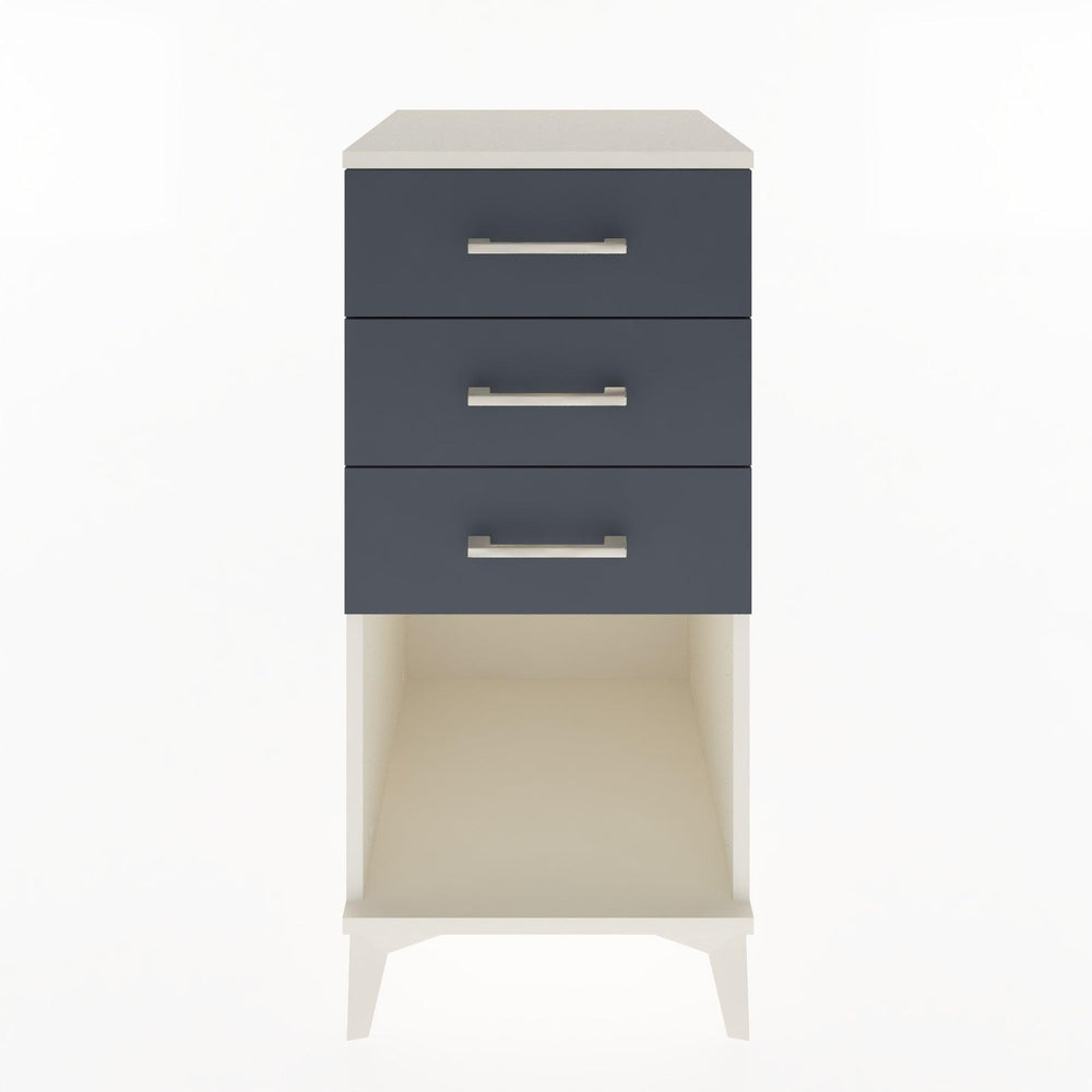 Woodntry Modular Nightstand Moonstone 44x44x84 cm with Drawer and Shelf CR18-1