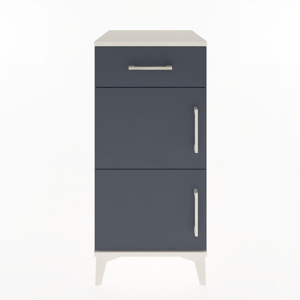 Woodntry Modüler Komodin Aytaşı 44x44x84 cm Kapaklı ve Çekmeceli KC40-1