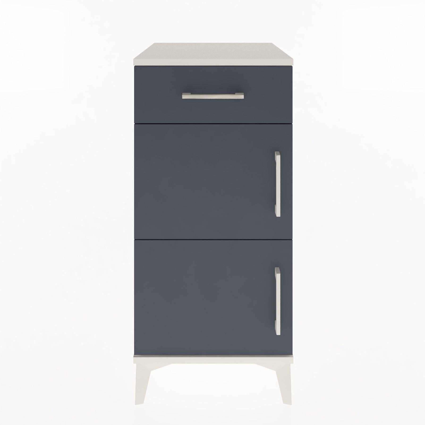 Woodntry Modular Nightstand Moonstone 44x44x84 cm with Cover and Drawer KC40-1