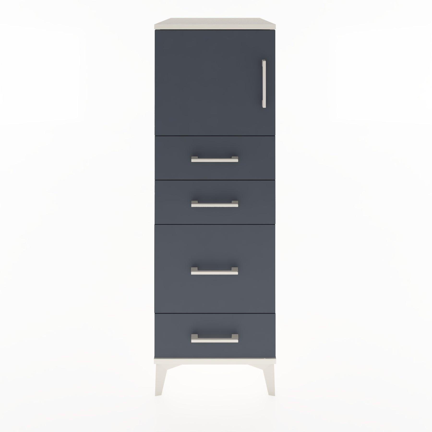 Woodntry Modular Cabinet Moonstone 44x30x122 cm with Doors and Drawers KC18-1