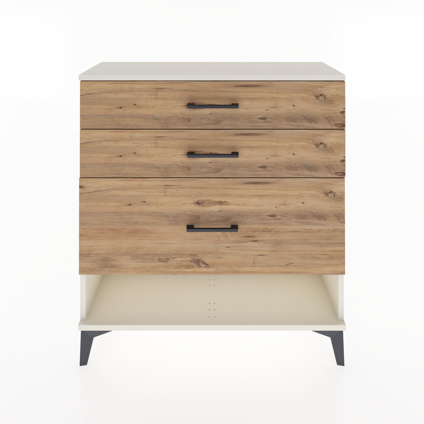 Woodntry Modular Dresser Moonstone 88x30x84 cm with Drawers and Shelves CR18-1