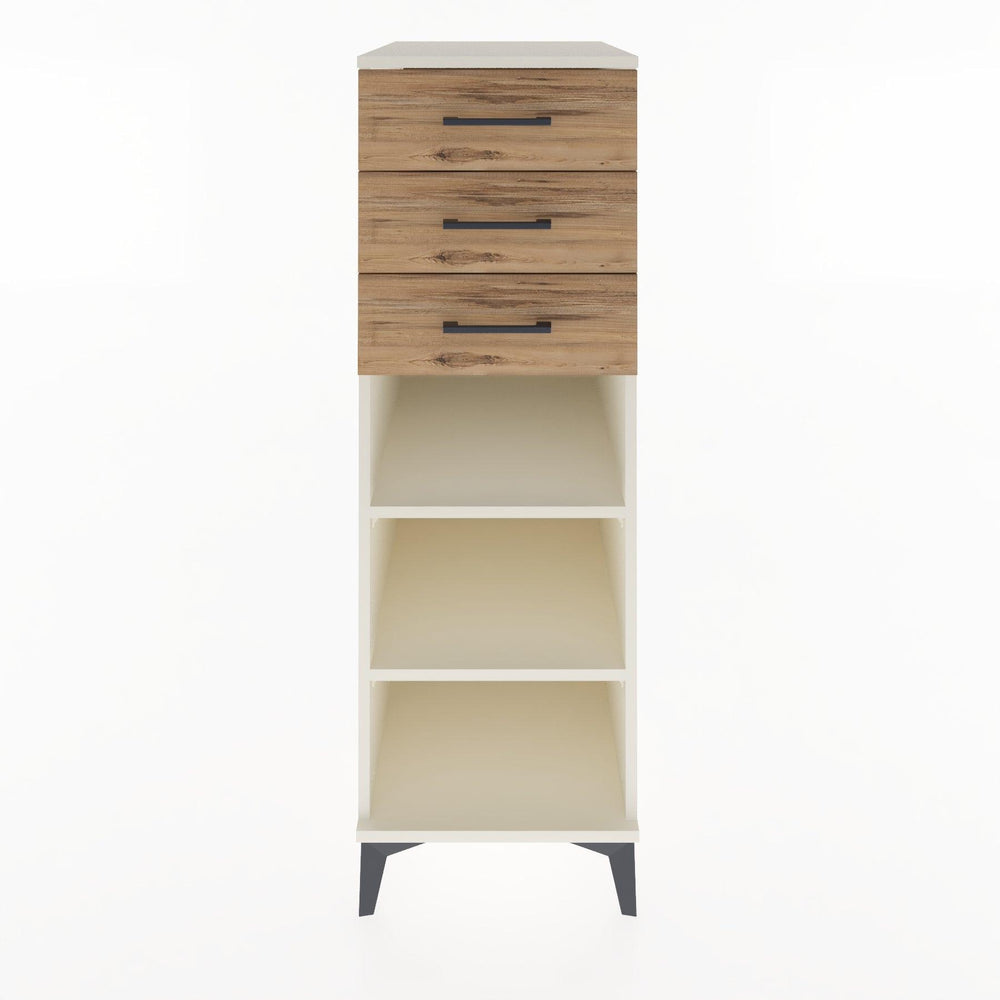 Woodntry Modüler Dolap Aytaşı 44x30x122 cm Çekmeceli ve Raflı CR118-1