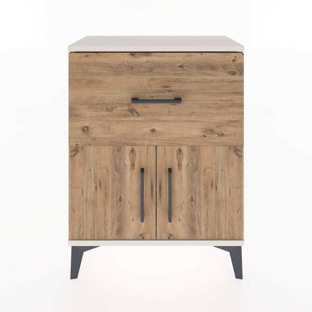 Woodntry Modular Nightstand Moonstone 60x30x68 cm with Cover and Drawer KC18-1