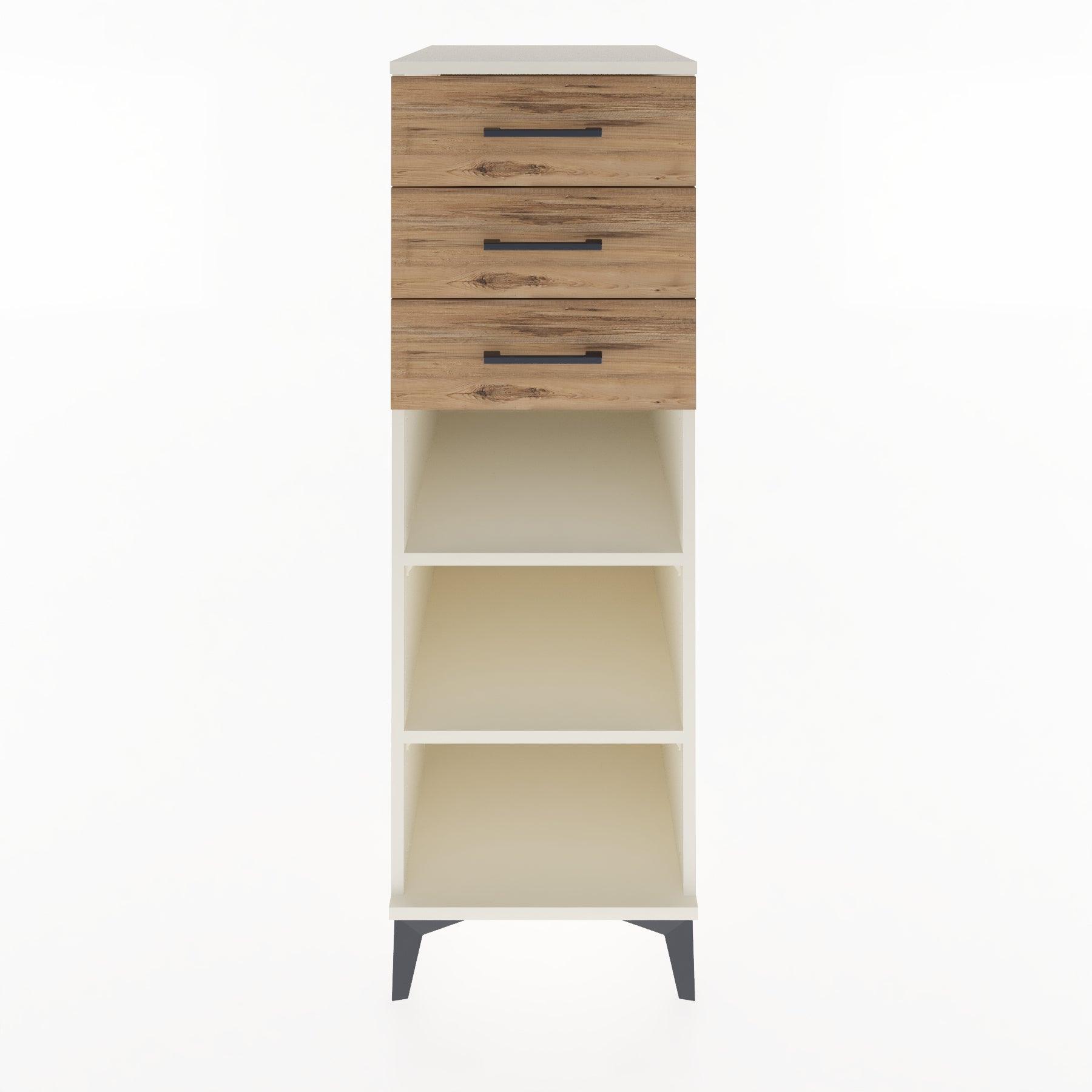Woodntry Modular Cabinet Moonstone 44x59x122 cm with Drawers and Shelves CR118-1
