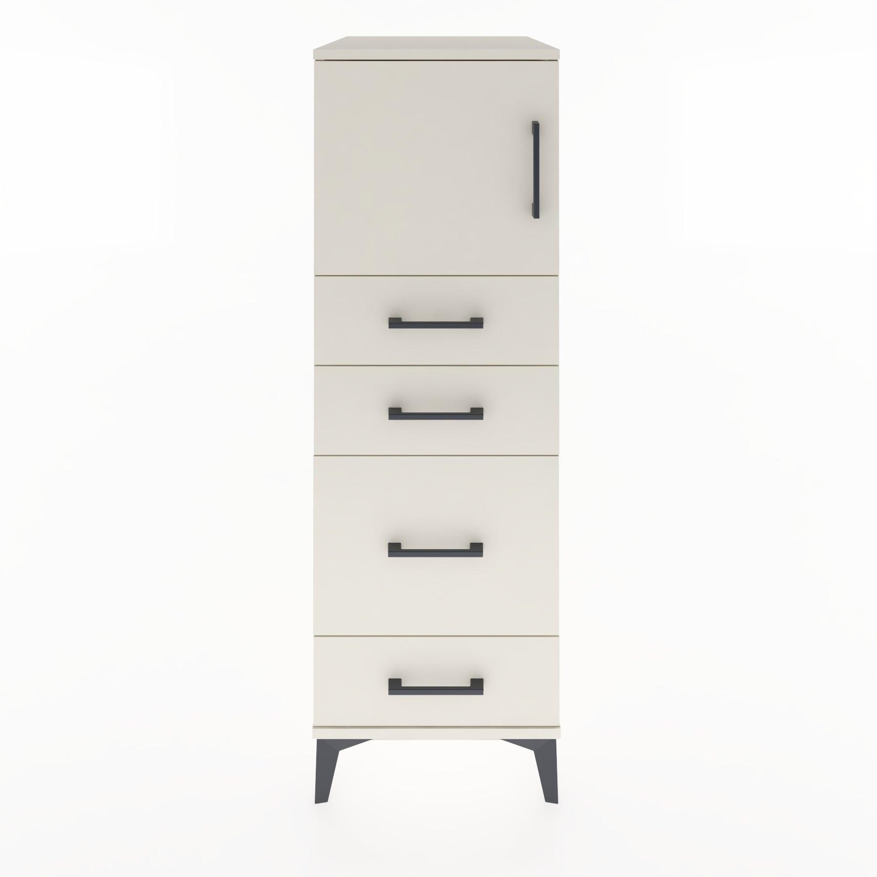 Woodntry Modular Cabinet Moonstone 44x30x122 cm with Doors and Drawers KC18-1