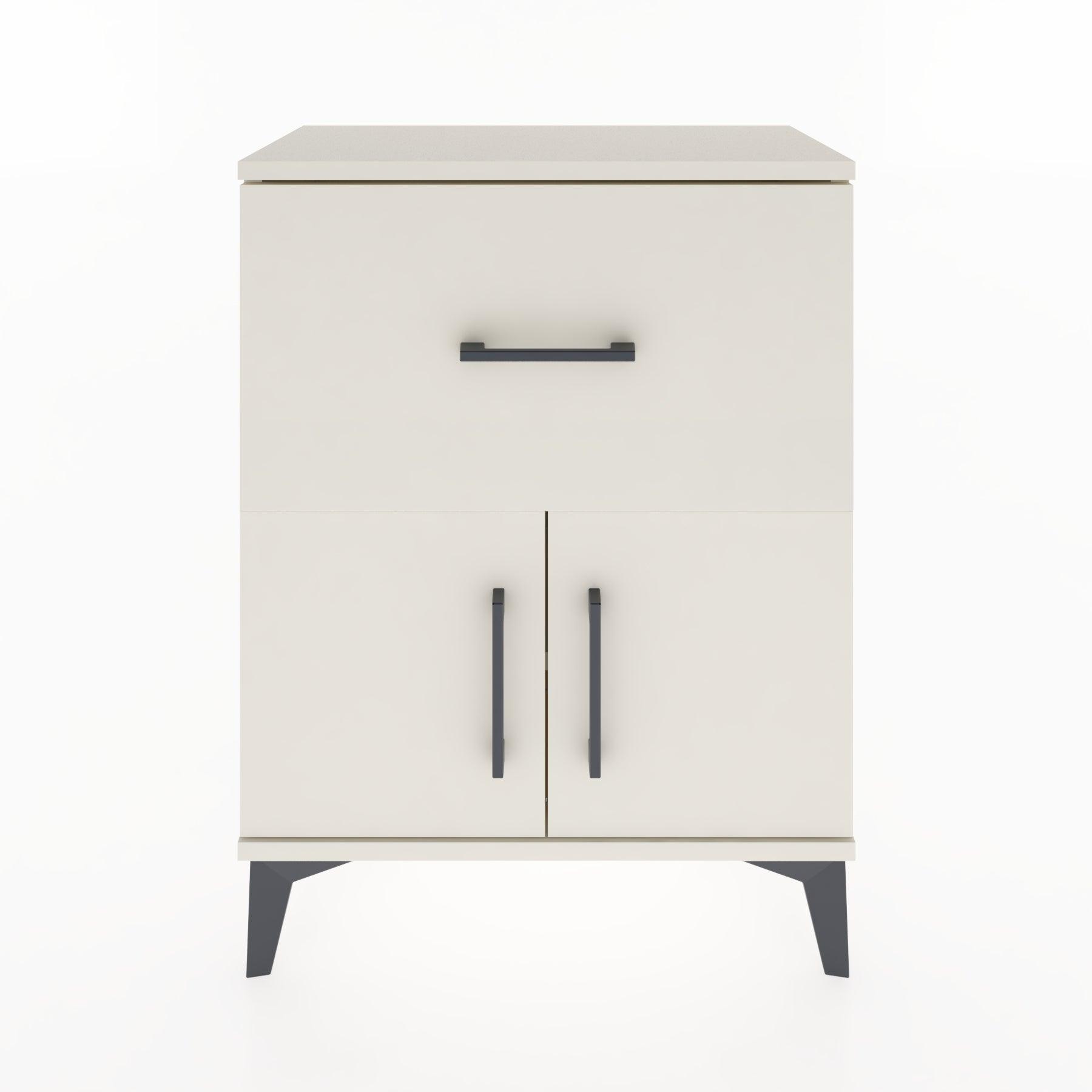 Woodntry Modular Nightstand Moonstone 60x30x68 cm with Cover and Drawer KC18-1