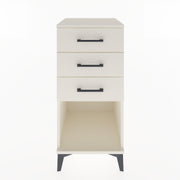 Woodntry Modular Nightstand Moonstone 44x44x84 cm with Drawer and Shelf CR18-1