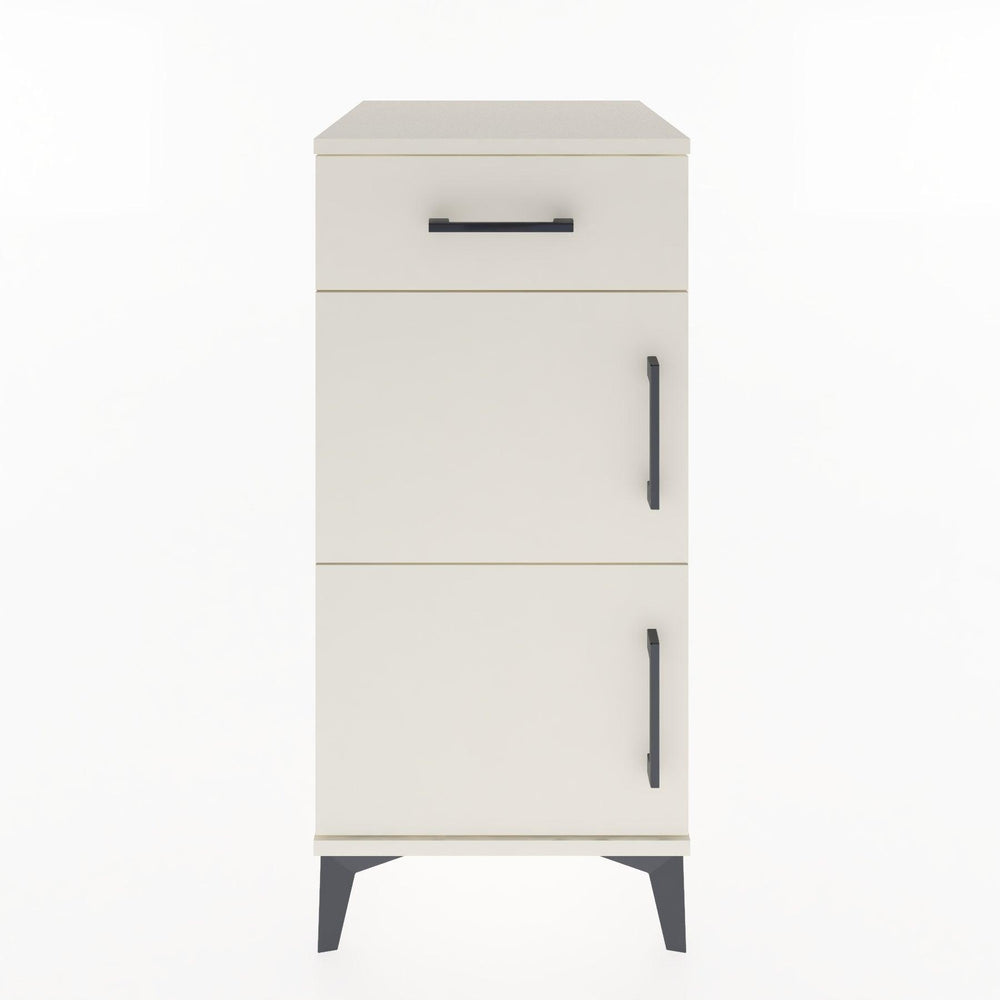 Woodntry Modüler Komodin Aytaşı 44x44x84 cm Kapaklı ve Çekmeceli KC40-1