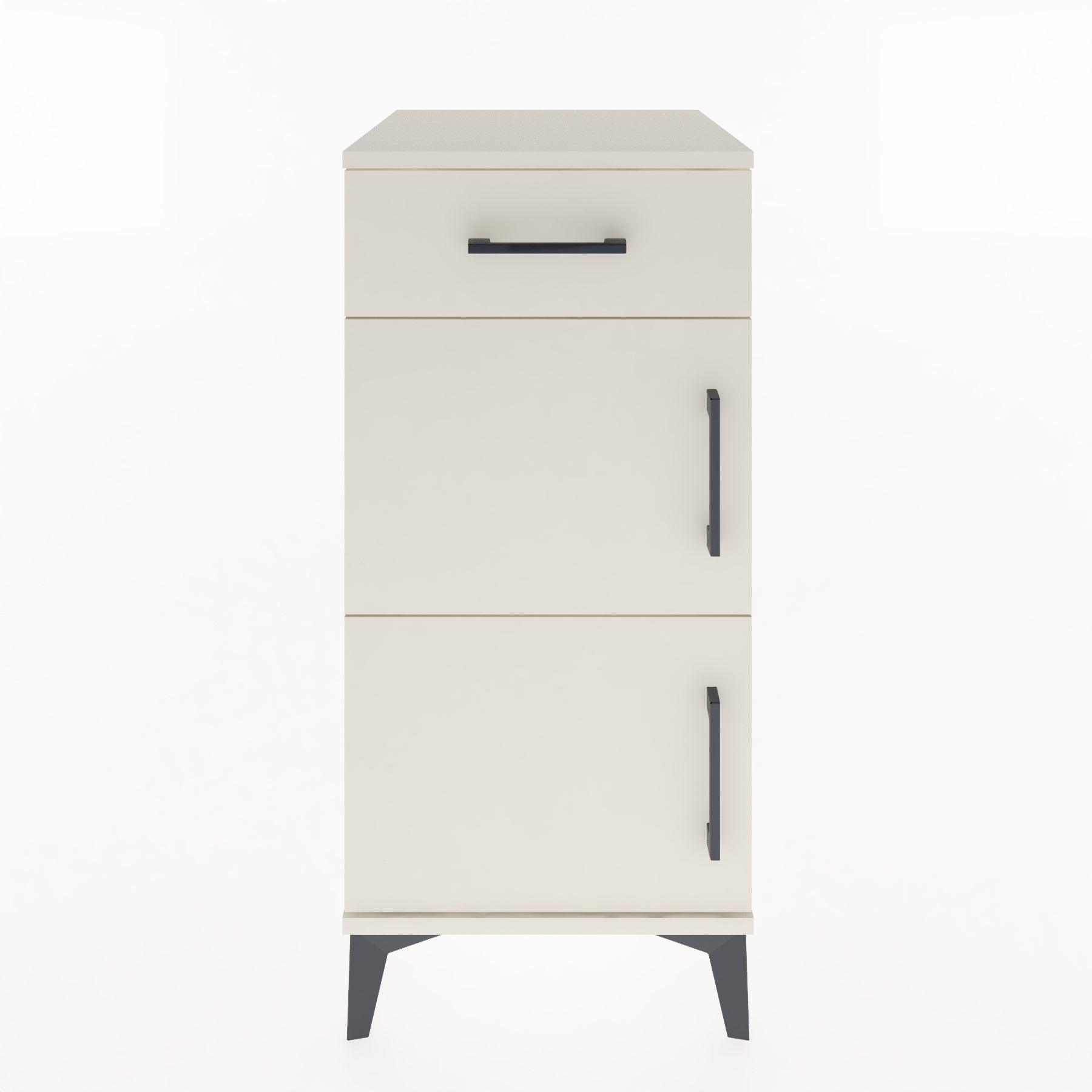 Woodntry Modular Nightstand Moonstone 44x44x84 cm with Cover and Drawer KC40-1