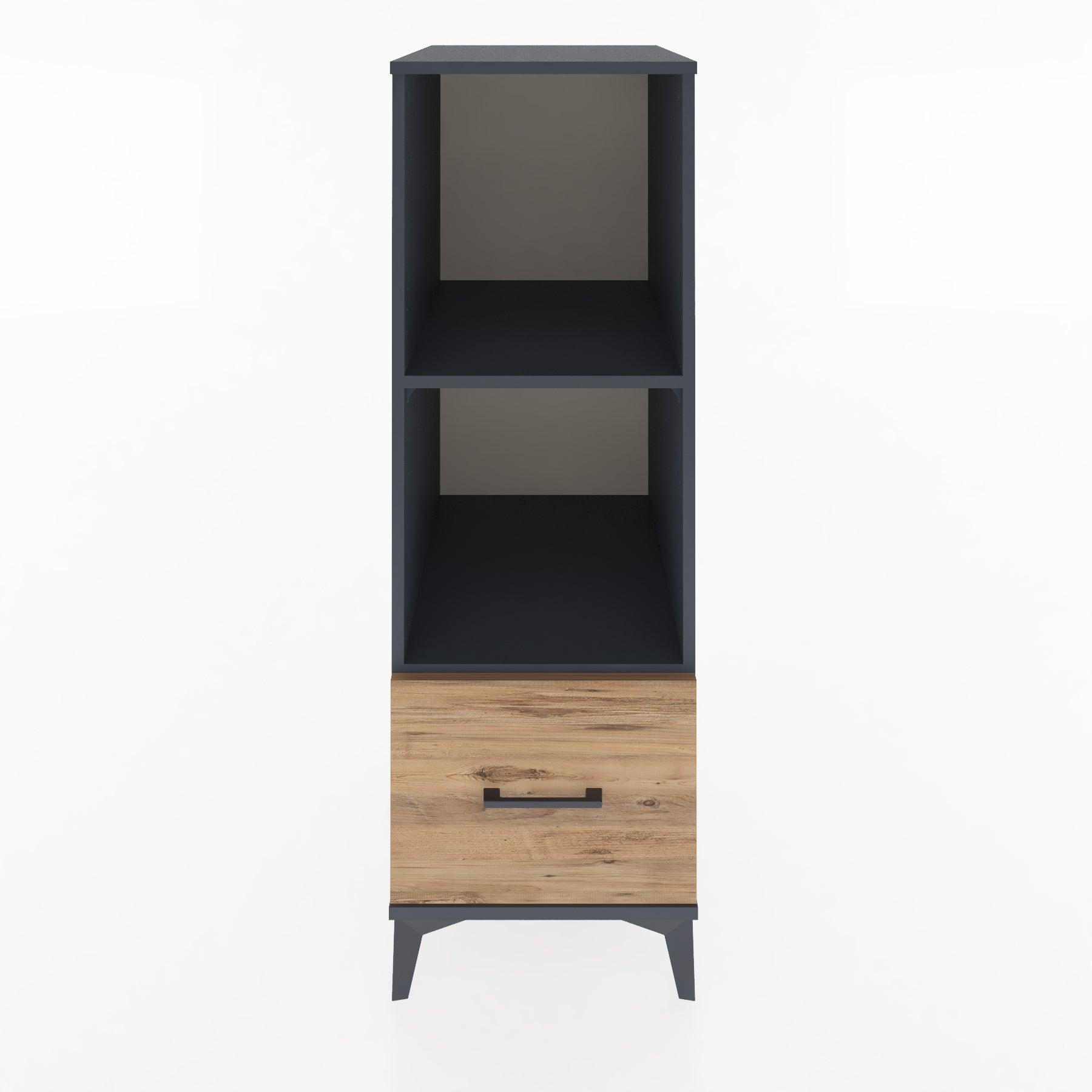 Woodntry Modular Cabinet Anthracite 44x30x122 cm with Drawers and Shelves CR68-2