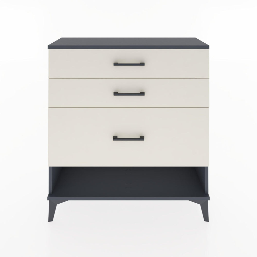 Woodntry Modüler Şifonyer Antrasit 88x30x84 cm Çekmeceli ve Raflı CR18-2