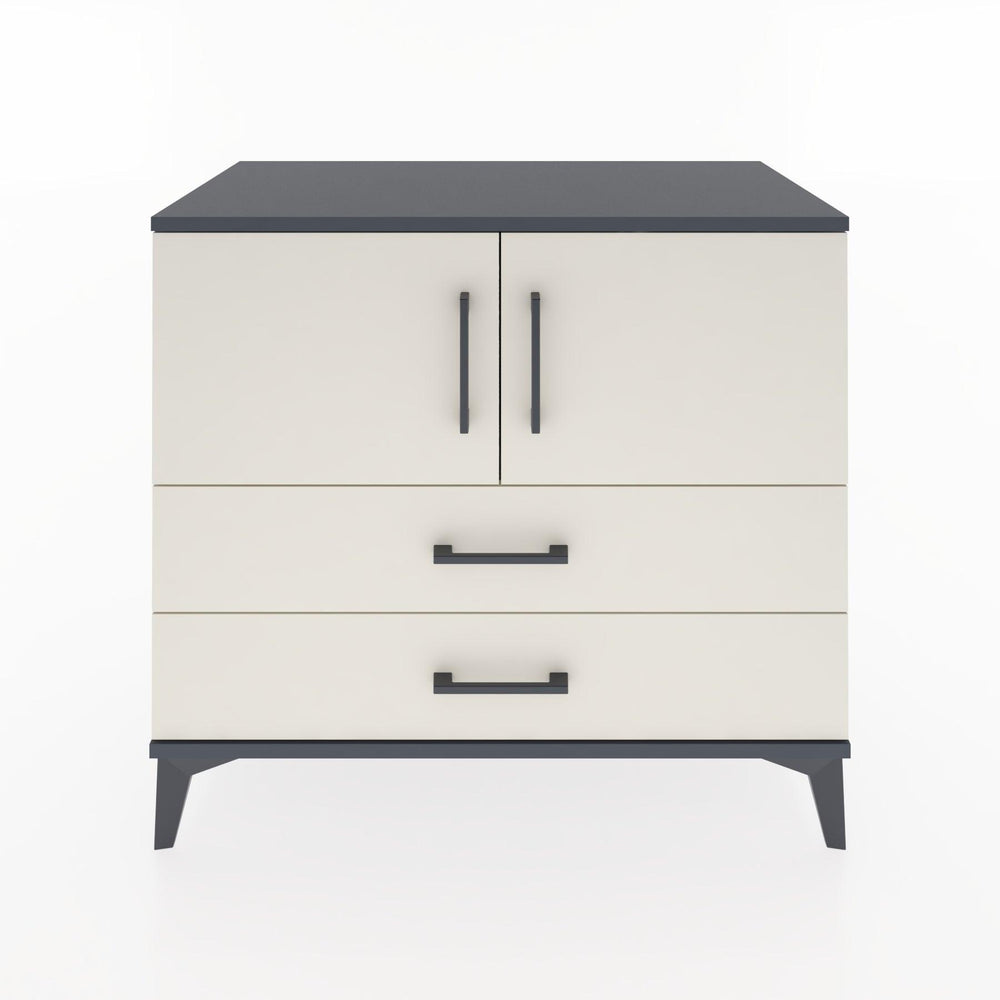 Woodntry Modüler Şifonyer Antrasit 88x44x68 cm Kapaklı ve Çekmeceli KC18-2