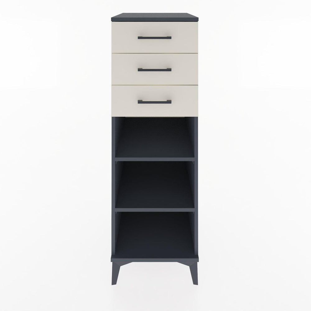 Woodntry Modular Cabinet Anthracite 44x30x122 cm with Drawers and Shelves CR118-2