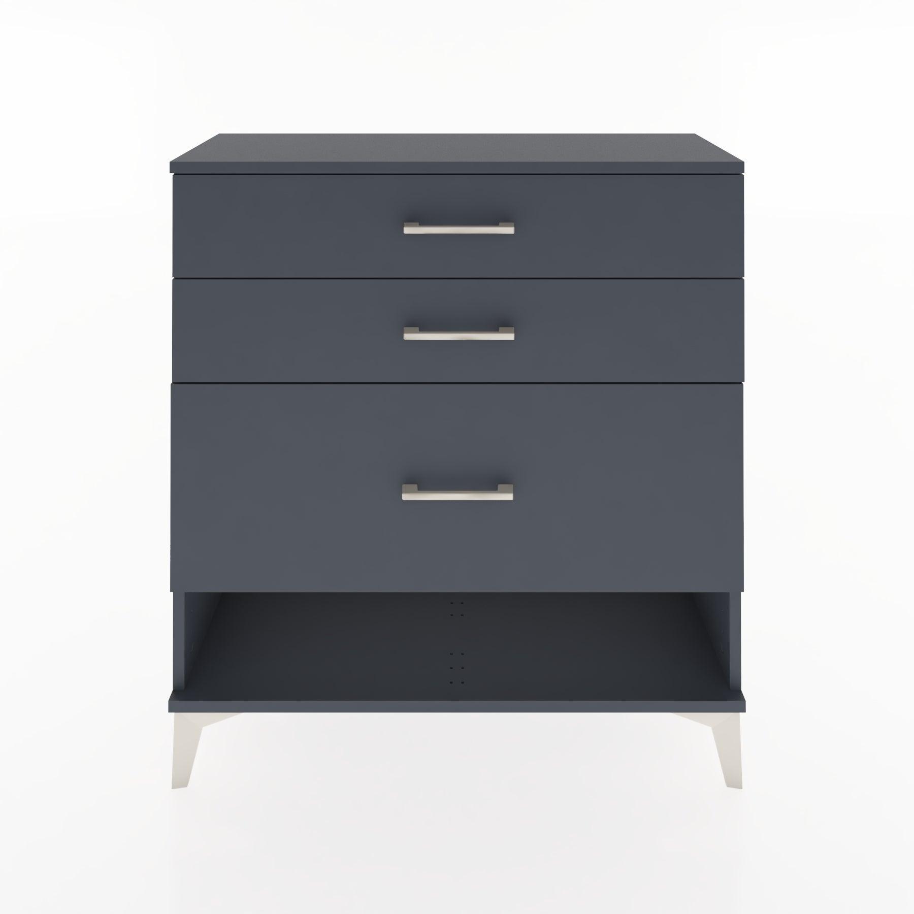 Woodntry Modular Dresser Anthracite 88x30x84 cm with Drawers and Shelves CR18-2