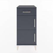 Woodntry Modular Nightstand Anthracite 44x44x84 cm with Cover and Drawer KC40-2