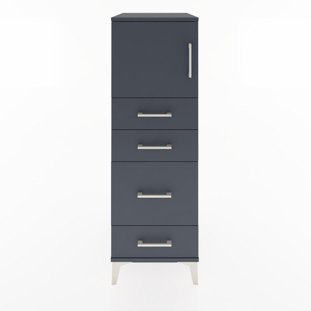 Woodntry Modular Cabinet Anthracite 44x30x122 cm with Doors and Drawers KC18-2