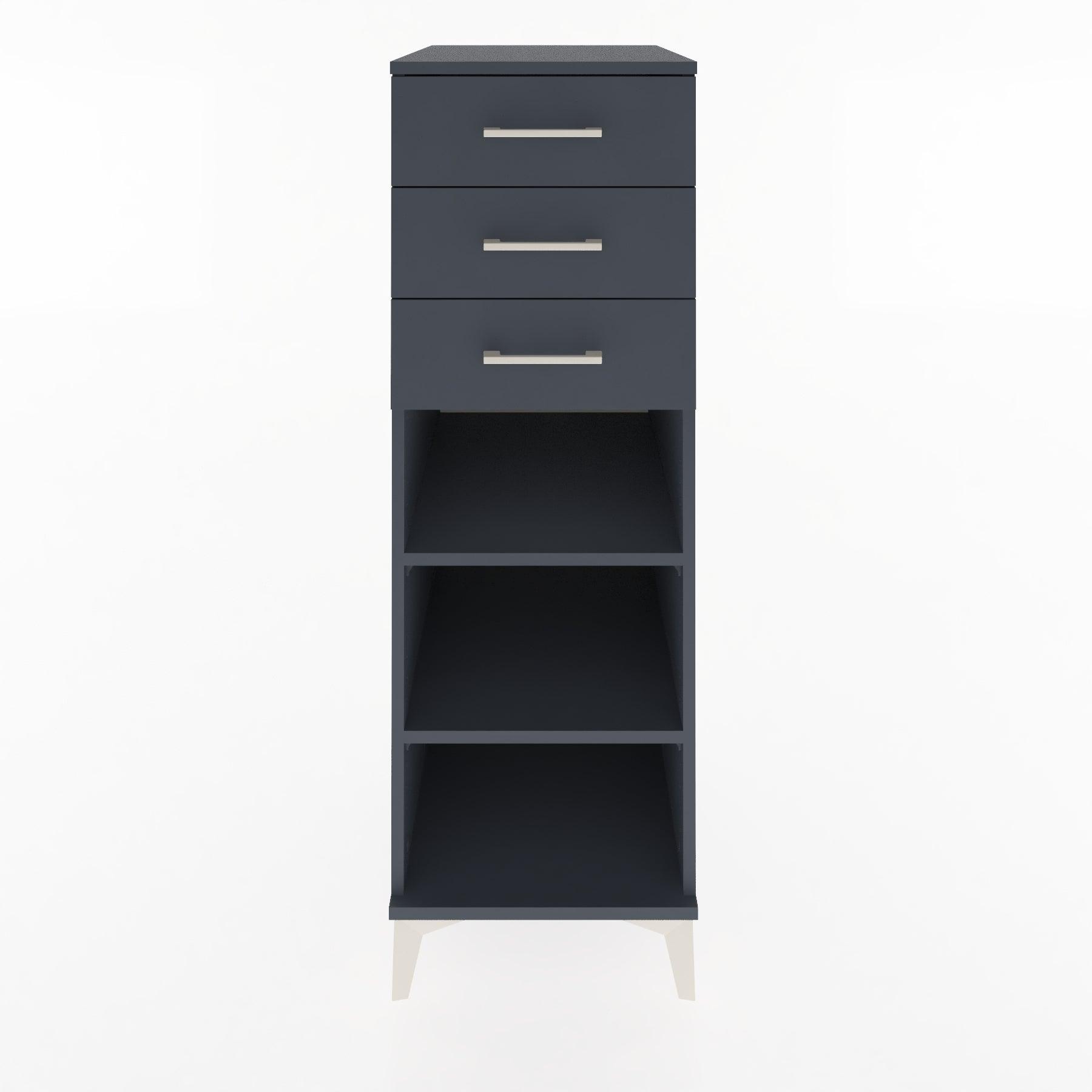 Woodntry Modular Cabinet Anthracite 44x30x122 cm with Drawers and Shelves CR118-2