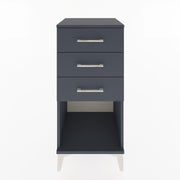 Woodntry Modular Nightstand Anthracite 44x44x84 cm with Drawers and Shelves CR18-2