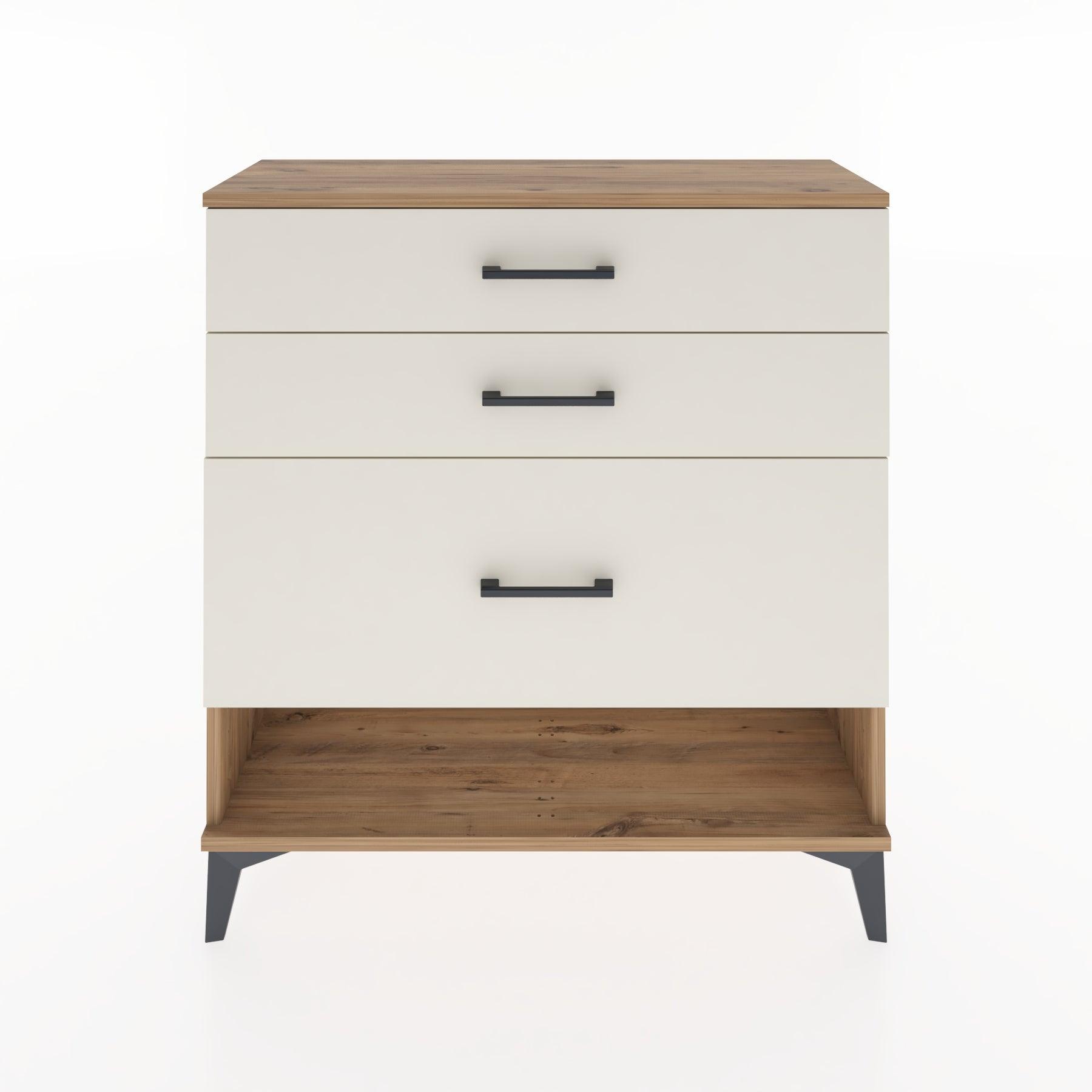 Woodntry Modular Dresser Pine 88x30x84 cm with Drawers and Shelves CR18-3