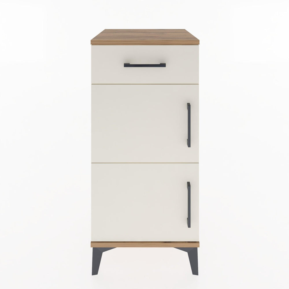 Woodntry Modular Nightstand Pine 44x44x84 cm with Cover and Drawer KC40-3