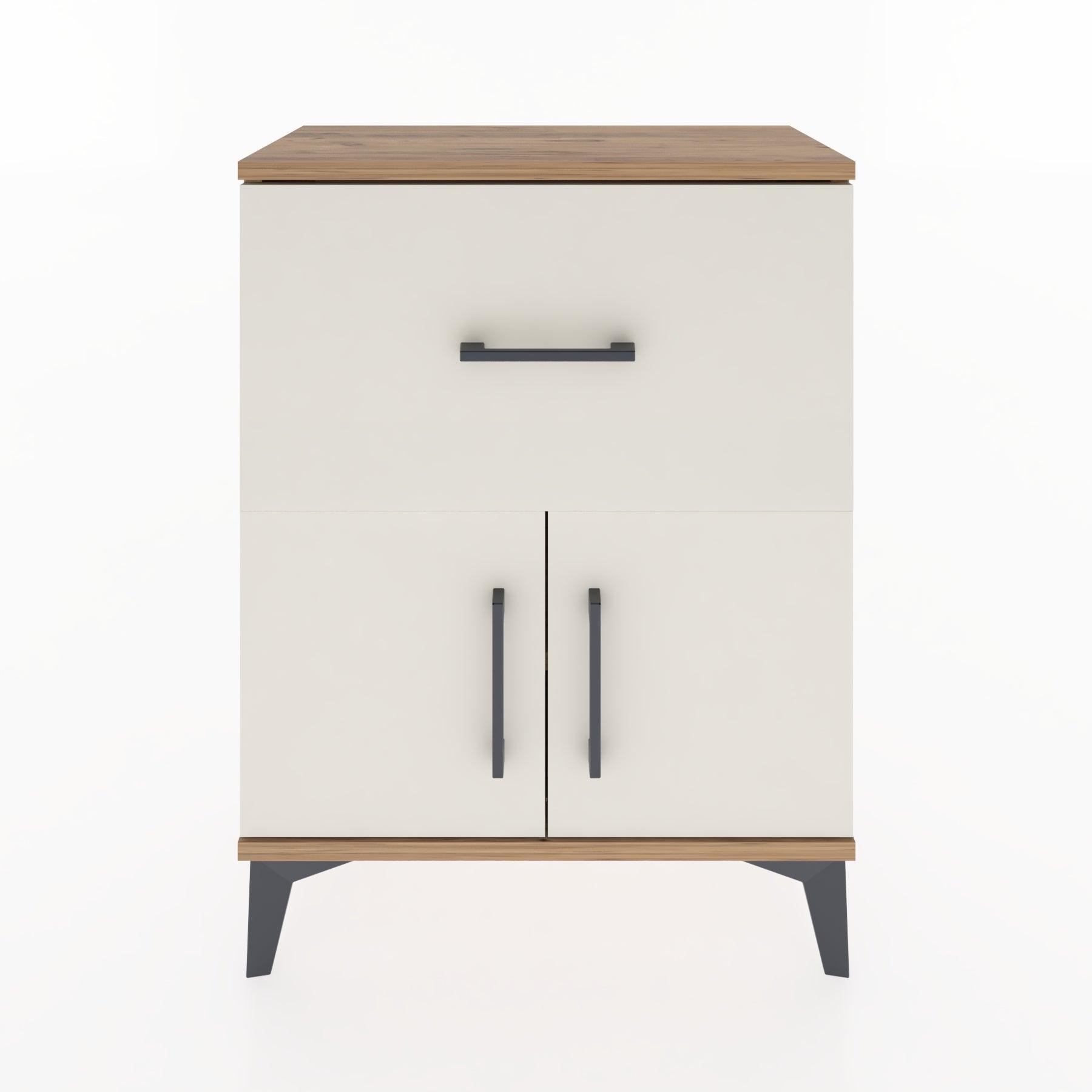 Woodntry Modular Nightstand Pine 60x30x68 cm with Cover and Drawer KC18-3
