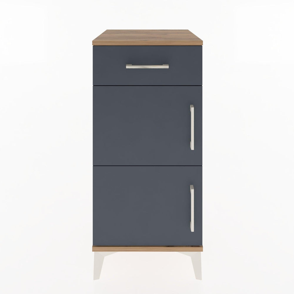 Woodntry Modular Nightstand Pine 44x44x84 cm with Cover and Drawer KC40-3