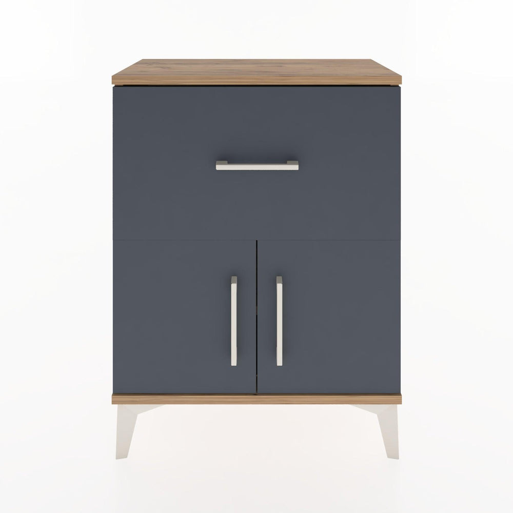 Woodntry Modüler Komodin Çam 60x30x68 cm Kapaklı ve Çekmeceli KC18-3