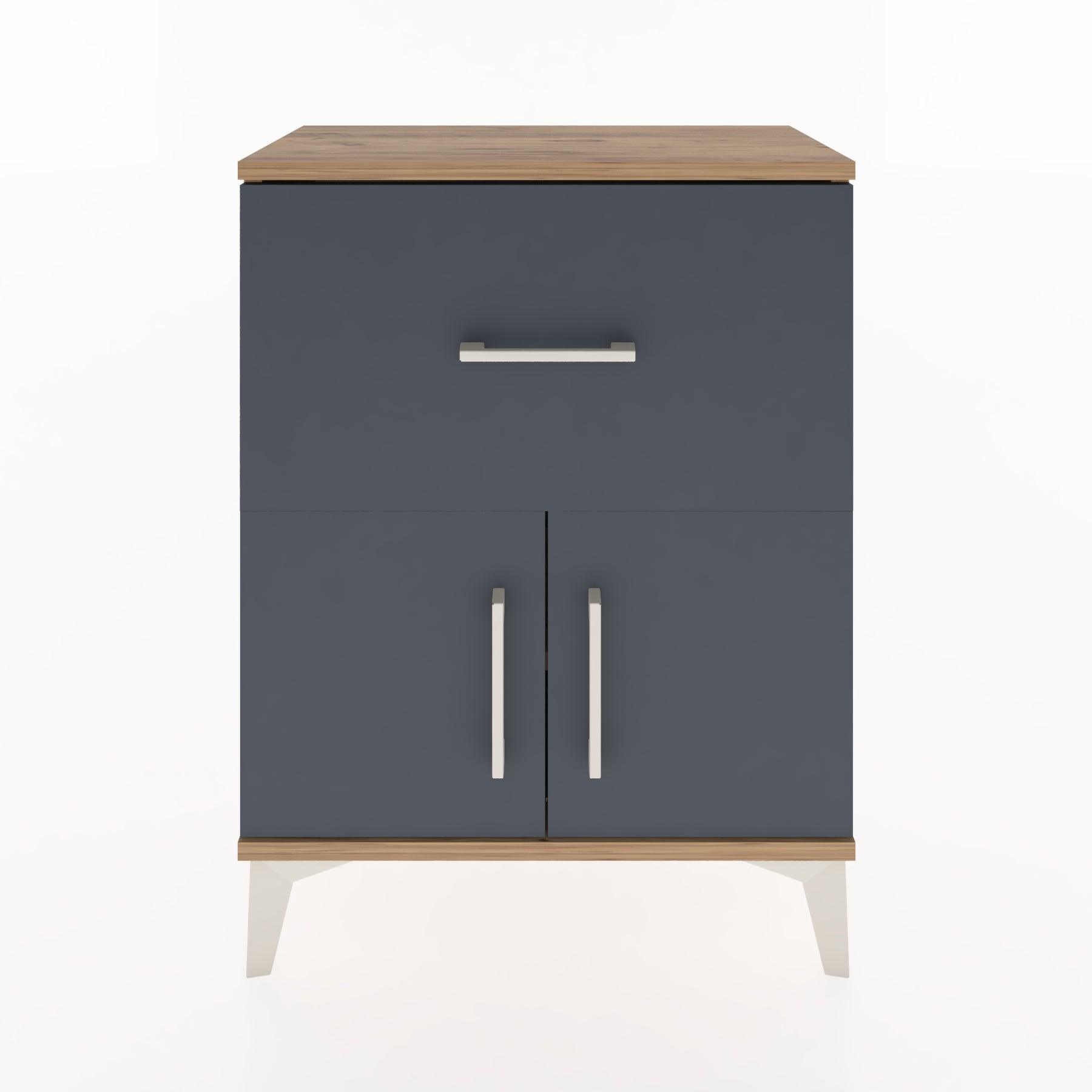 Woodntry Modular Nightstand Pine 60x30x68 cm with Cover and Drawer KC18-3