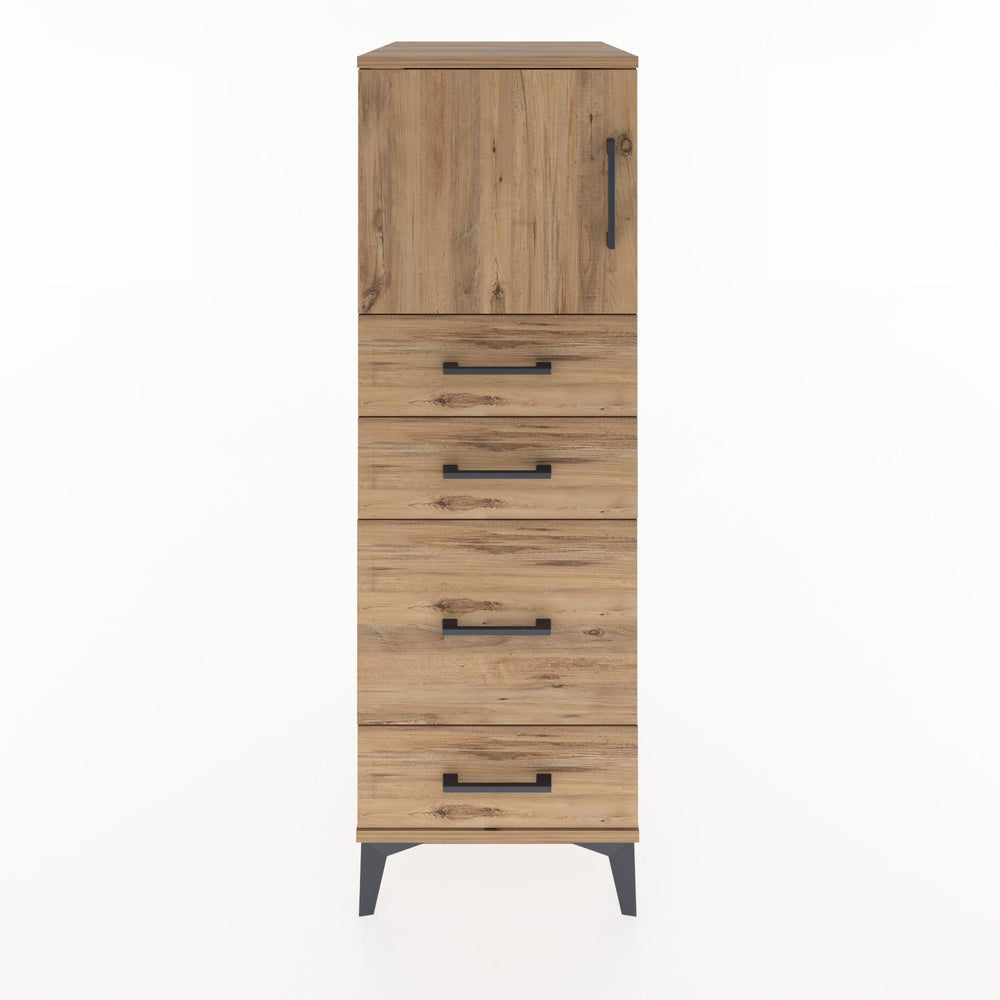 Woodntry Modular Cabinet Pine 44x59x122 cm with Doors and Drawers KC18-3
