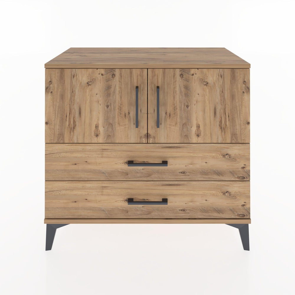 Woodntry Modüler Şifonyer Çam 88x44x68 cm Kapaklı ve Çekmeceli KC18-3