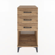 Woodntry Modular Nightstand Pine 44x44x84 cm with Drawers and Shelves CR18-3