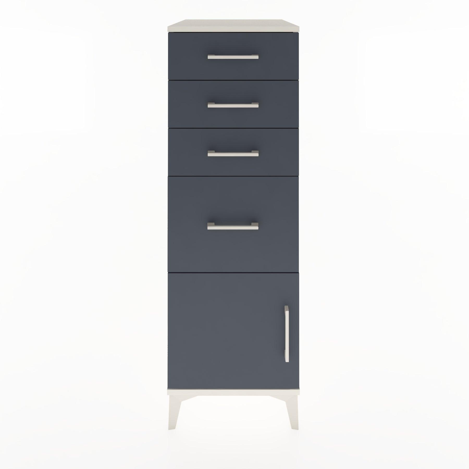 Woodntry Modular Cabinet Moonstone 44x30x122 cm with Doors and Drawers KC19-1