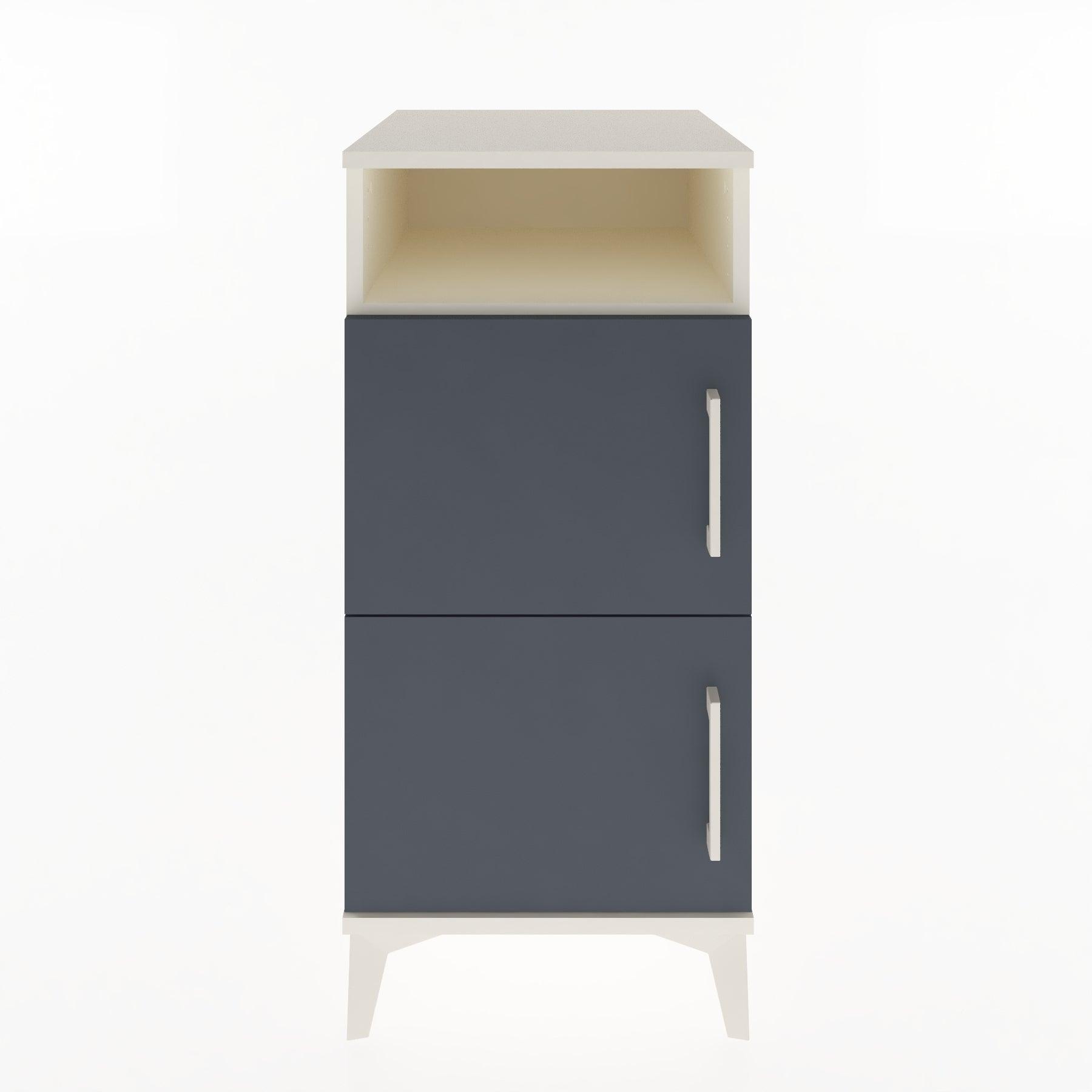 Woodntry Modular Nightstand Moonstone 44x44x84 cm with Cover and Shelf KR41-1