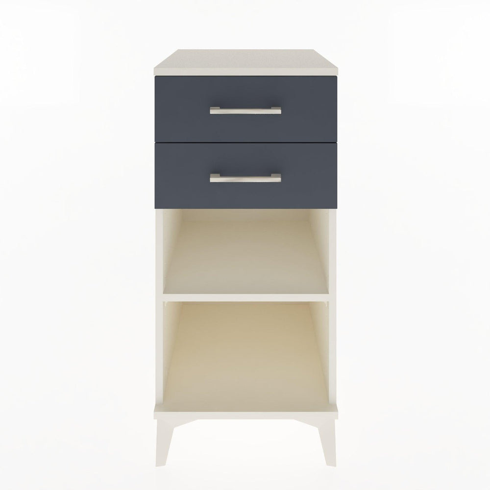 Woodntry Modular Nightstand Moonstone 44x44x84 cm with Drawer and Shelf CR19-1