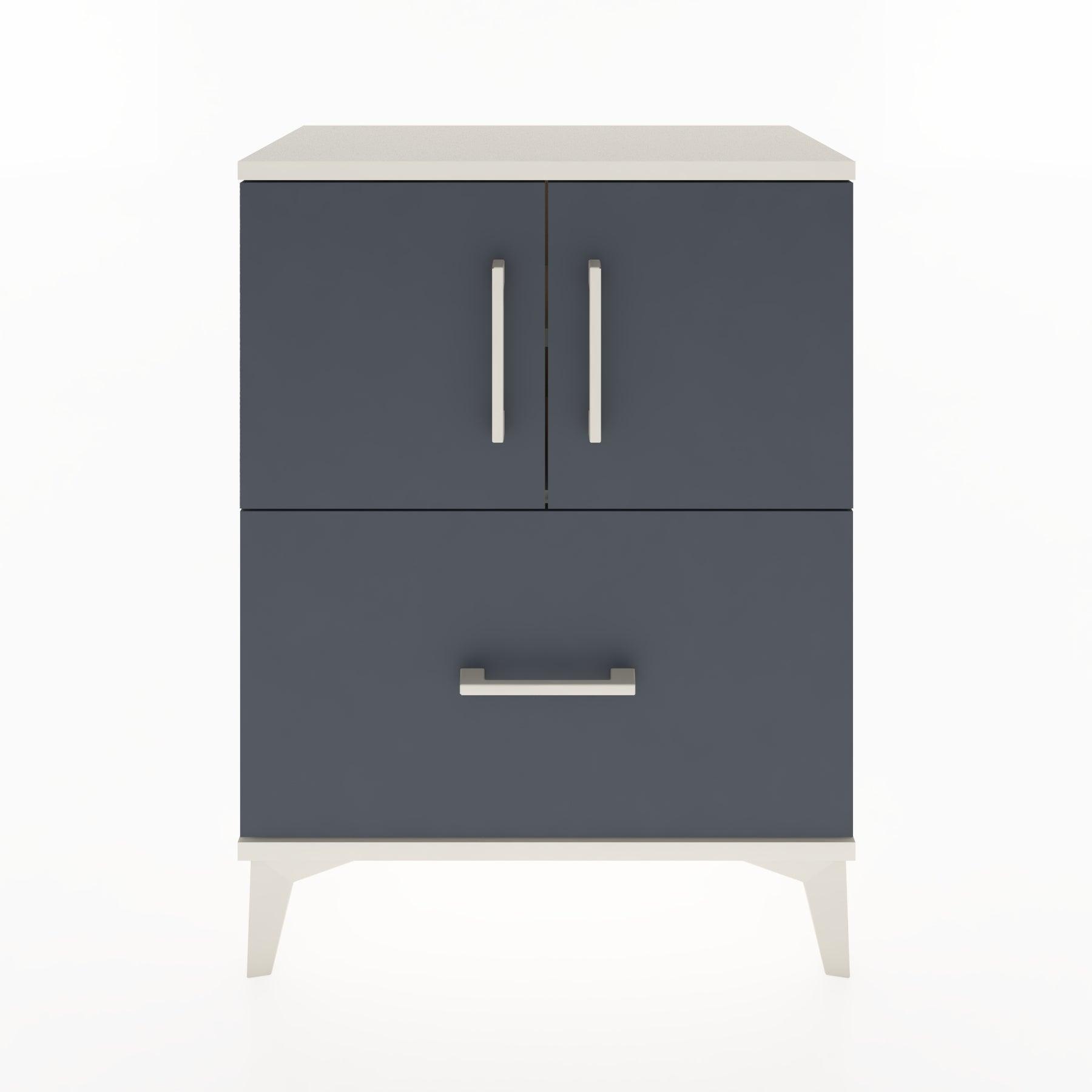 Woodntry Modular Nightstand Moonstone 60x30x68 cm with Cover and Drawer KC19-1