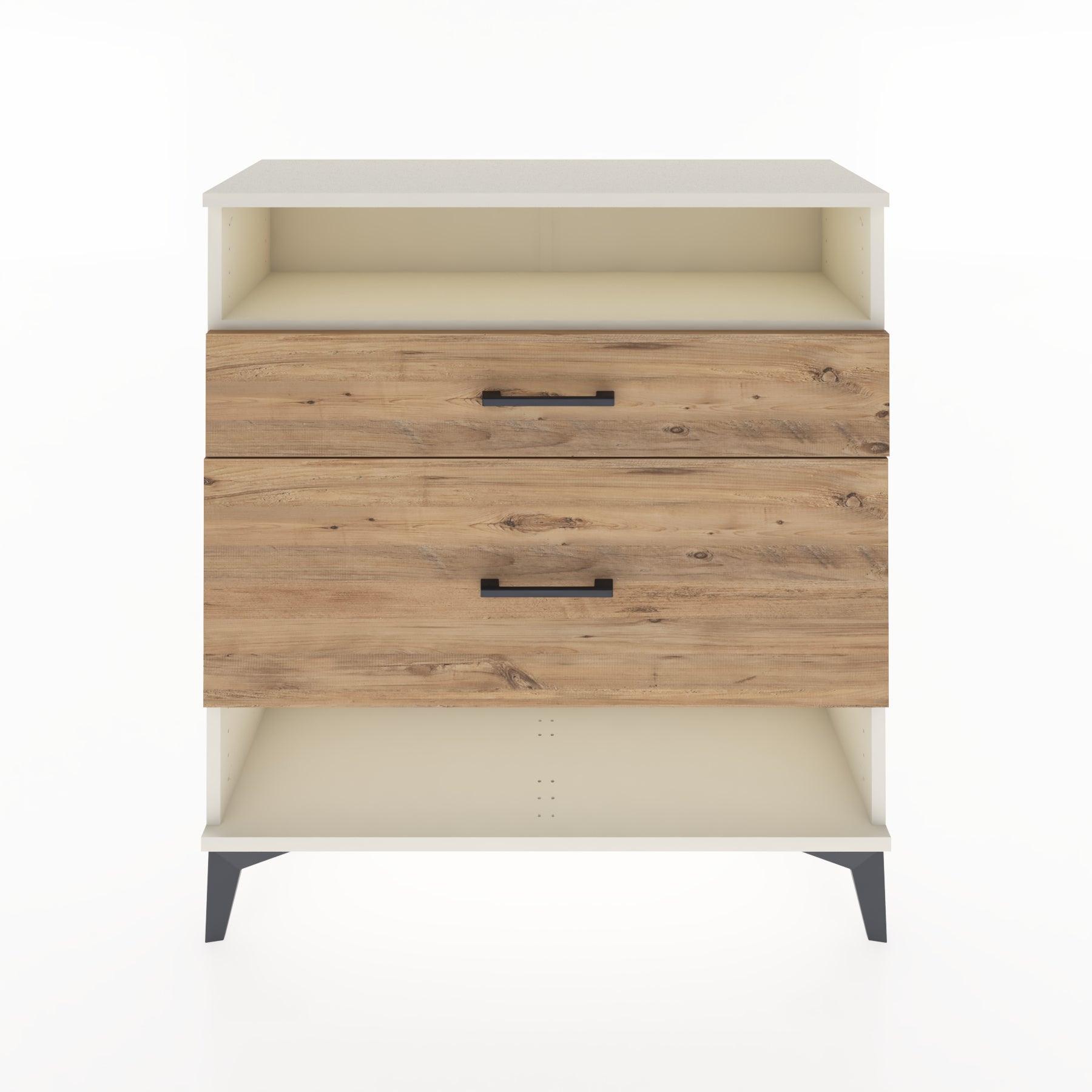 Woodntry Modular Dresser Moonstone 88x30x84 cm with Drawers and Shelves CR19-1