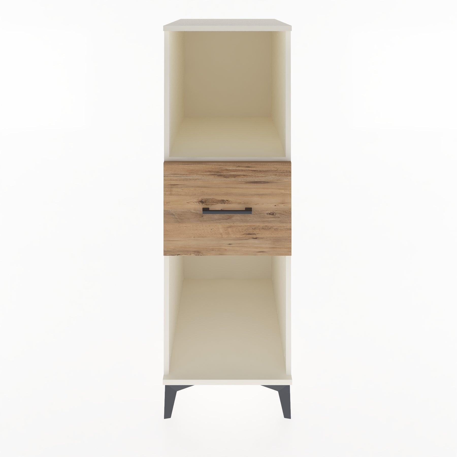 Woodntry Modular Cabinet Moonstone 44x30x122 cm with Drawers and Shelves CR69-1