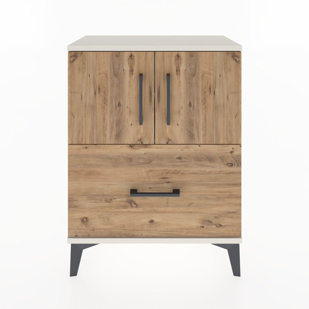 Woodntry Modular Nightstand Moonstone 60x30x68 cm with Cover and Drawer KC19-1