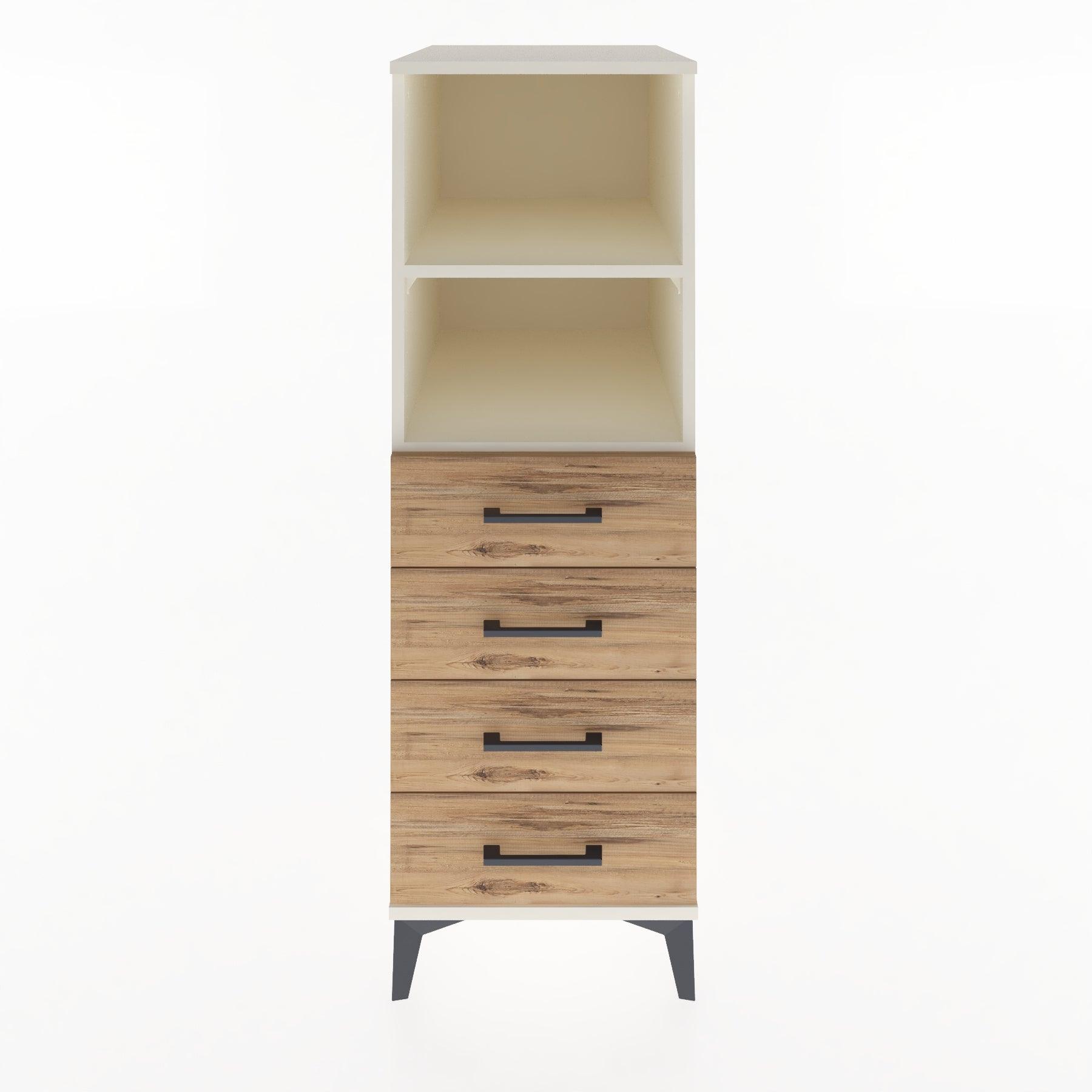 Woodntry Modular Cabinet Moonstone 44x59x122 cm with Drawers and Shelves CR119-1