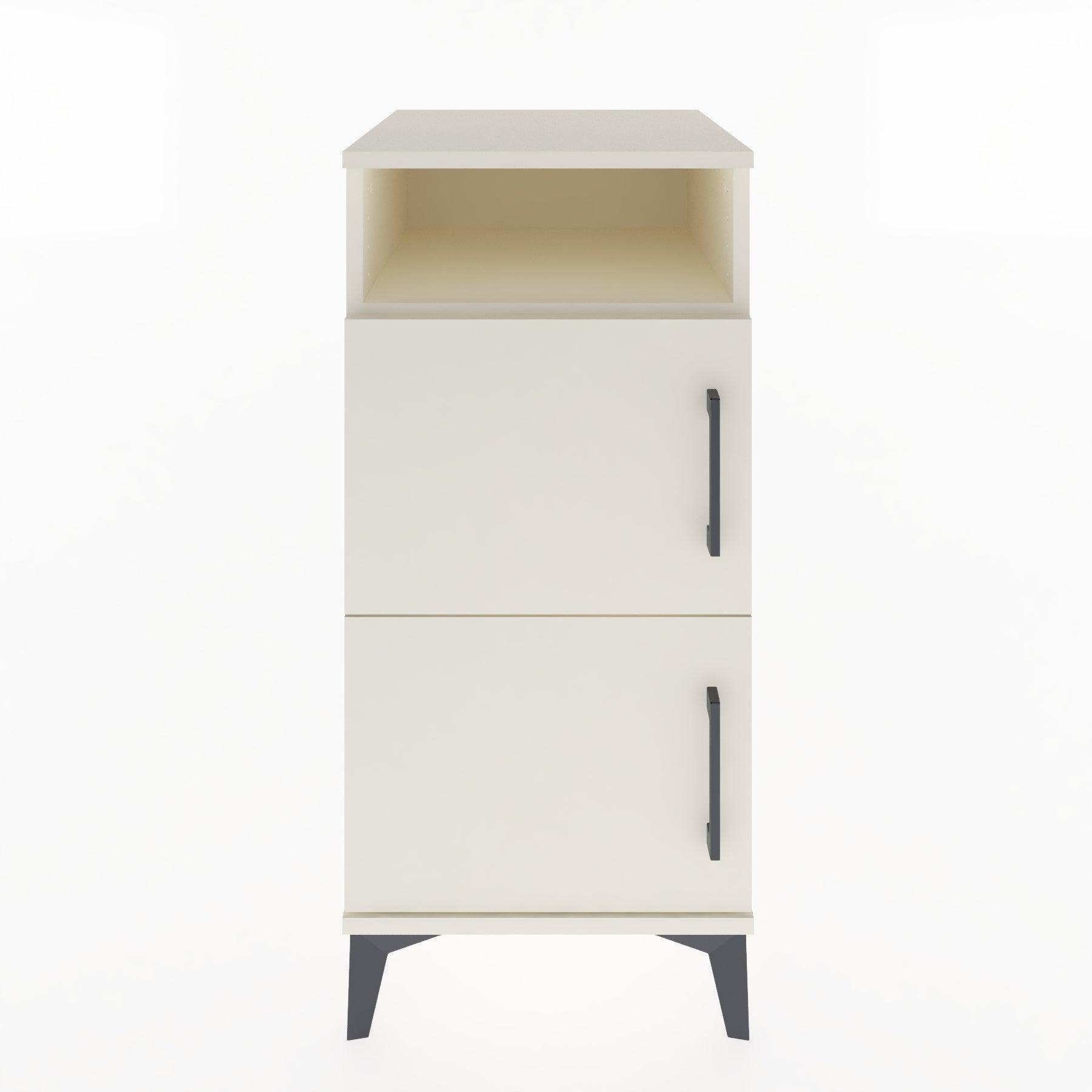 Woodntry Modular Nightstand Moonstone 44x44x84 cm with Cover and Shelf KR41-1