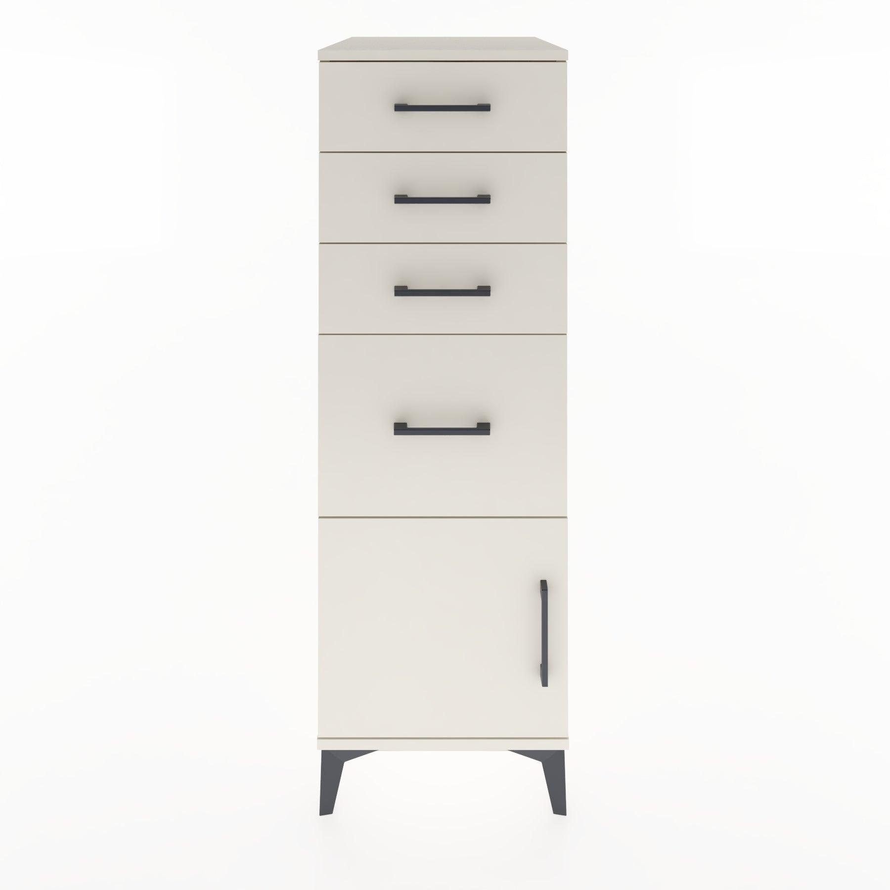Woodntry Modular Cabinet Moonstone 44x30x122 cm with Doors and Drawers KC19-1
