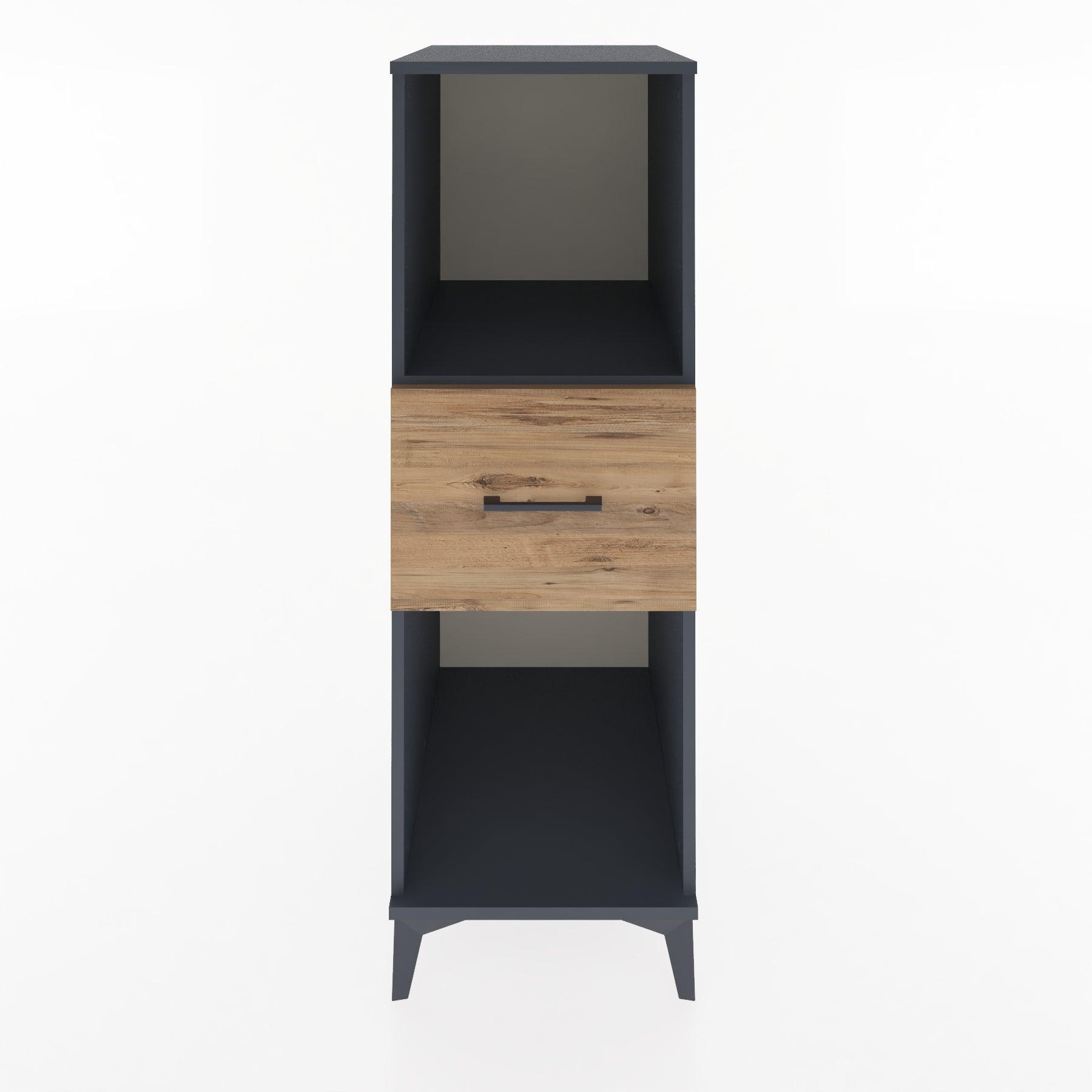 Woodntry Modular Cabinet Anthracite 44x30x122 cm with Drawers and Shelves CR69-2